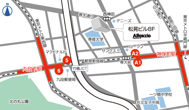 東京オフィスの地図
