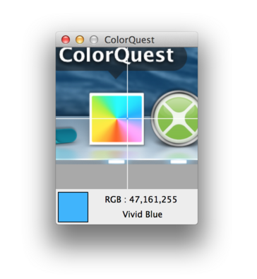 Screen Capture of the ColorQuest